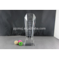 Troféu de cristal em branco de qualidade China Troféu de cristal em vidro personalizado